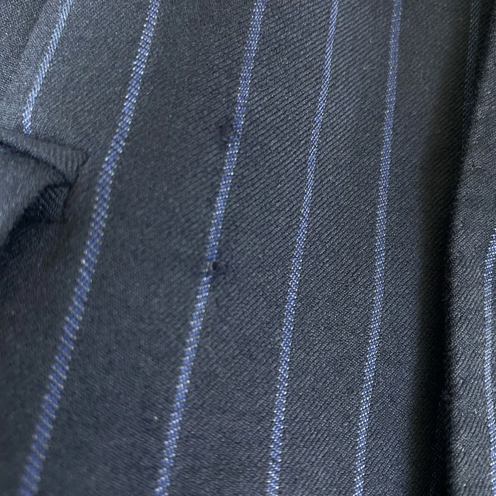 Vintage 1990s Ralph Lauren Collection Classics Sz 6 Blue Striped Wool SEE NOTES - Picture 4 of 14